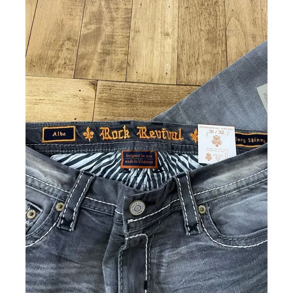 Rock Revival Alba Easy Skinny Denim Women’s Jeans Sz 31/32